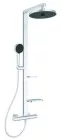 Colonne de douche thermostatique Alu + argent brossé - PORCHER
