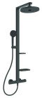 Colonne de douche thermostatique Alu + noir mat - PORCHER