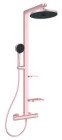 Colonne de douche thermostatique Alu + rose brossé - PORCHER
