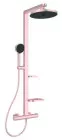 Colonne de douche thermostatique Alu + rose brossé - PORCHER