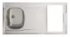 Évier cuisinette inox avec découpe 100x60 