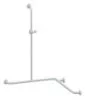Barre de douche en angle en aluminium blanc - PELLET