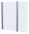 Pare-baignoire 2 volets 140x120cm verre trempe dépoli