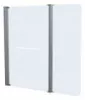 Pare-baignoire 2 volets 140x120cm verre trempe dépoli