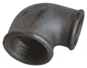 Coude réduit petit rayon 90° FF33/42-26/34 fonte noire N° 90R