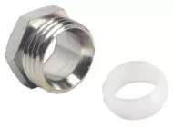 Raccord nickelé bague nylon pour raccordement direct sur tube cuivre