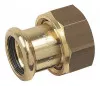 Raccord demi-union Press femelle à joint plat à sertir EAU ø14-15/21