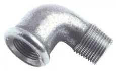 Coude petit rayon 90° MF26/34 fonte galvanisée N°92