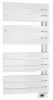 Radiateur sèche-serviettes électrique FLAG 500W lames droites blanc - DELTACALOR