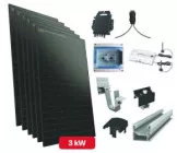 Kit solaire photovoltaïque 3kW avec fixations K2