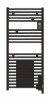 Radiateur sèche-serviettes électrique avec soufflerie Doris noir 1500W - ATLANTIC