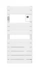 Radiateur sèche-serviettes électrique avec soufflerie Adelis étroit blanc mat 1500W - ATLANTIC