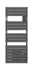 Radiateur sèche-serviettes électrique avec soufflerie Adelis anthracite 1500W - ATLANTIC