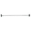 Porte-rideau droit extensible 80 à 140 cm - inox