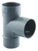 Té pied de biche PVC 87°30 mâle femelle ø50