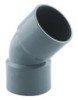 Coude PVC à 45° pour évacuation double femelle 40