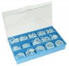 Coffret plastique de joints gaz bau bleu assortis