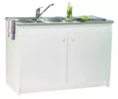 Meuble sous évier standard Décliq 120cm 2 portes