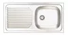 Évier à encastrer inox lisse 86 cm 1 cuve