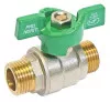 Vanne à sphère NF double mâle 26/34 à manette papillon