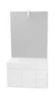 Meuble à suspendre 80cm lumpur miroir affleurant