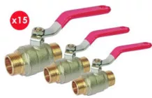 Colis de 15 vannes V490 double mâle