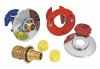 Sortie de cloison double droite Fixoplac à compression pour évier ou lavabo 10/12-M12/17