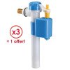 Pack 3+1 robinets flotteurs à alimentation laterale - FIXOCONNECT