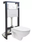 Pack WC suspendu universel complet avec cuvette et plaque de commande
