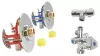 Kit FIXOPLAC sous évier avec robinets / Raccords coudés - PER à sertir ø16 M12/17