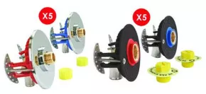 Pack de 5 modules de raccordement robinetterie bain-douche + 5 modules sous évier ou lavabo à sertir PER - FIXOPLAC