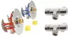 Kit FIXOPLAC sous lavabo avec robinets / Raccords coudés - PER à sertir ø12 M12/17