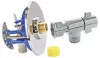 Kit FIXOPLAC WC avec robinet / Raccords coudés - PER à sertir ø12 M12/17