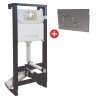 Bâti-support WC universel autoportant 3/6 litres + plaque de commande chromée OFFERTE - ROLF
