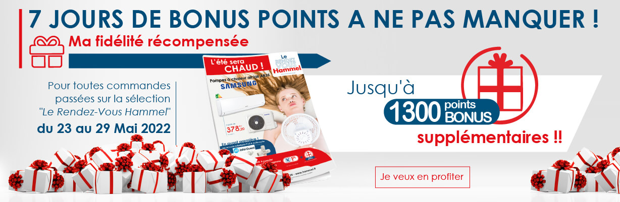 jusqu'à 1300 points bonus pendant une durée limitée