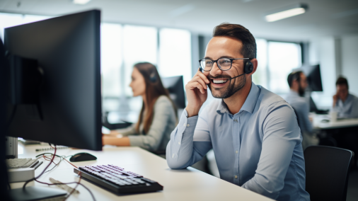 Un expert en train d'aider un plombier sur ses problèmes techniques