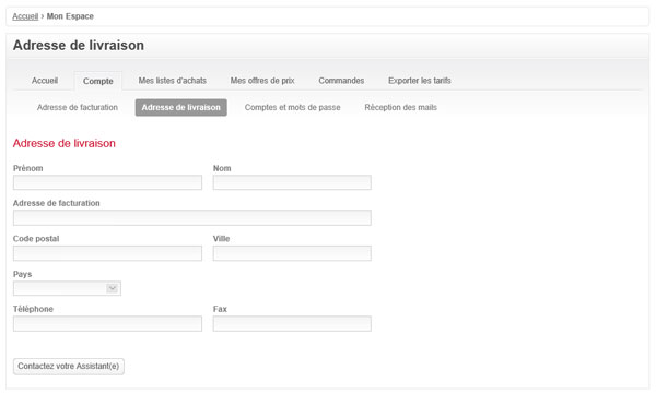 Modifiez simplement votre adresse de livraison.